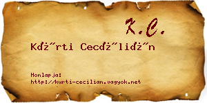 Kürti Cecílián névjegykártya